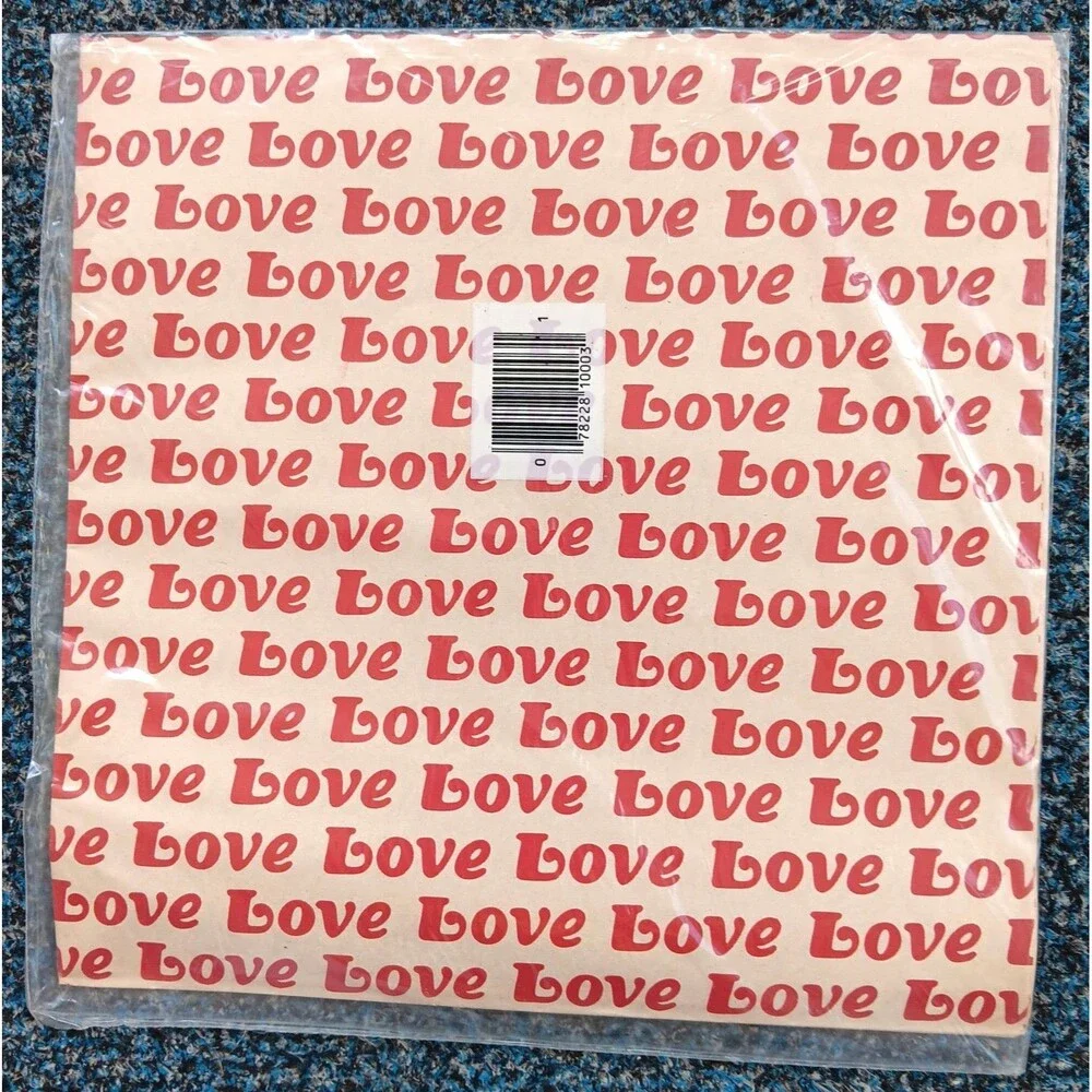 Vintage Hy-Sil Gift Wrap Wrapping Paper LOVE All Occasion 2 Sheets 20x30